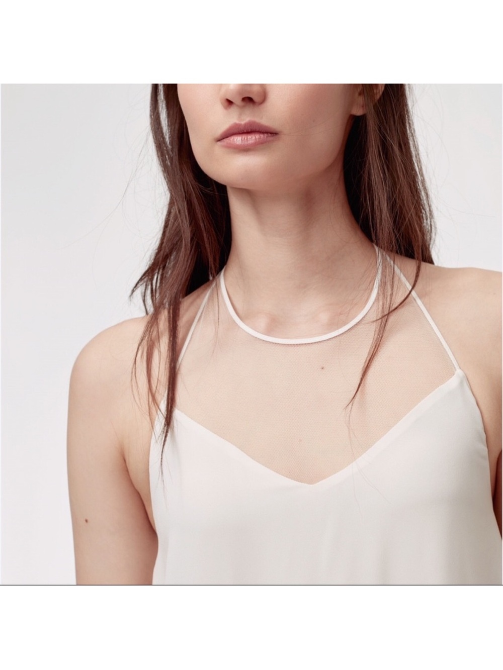Babaton Aritzia White Double-Strap Halter Cami - Picture 2 of 10